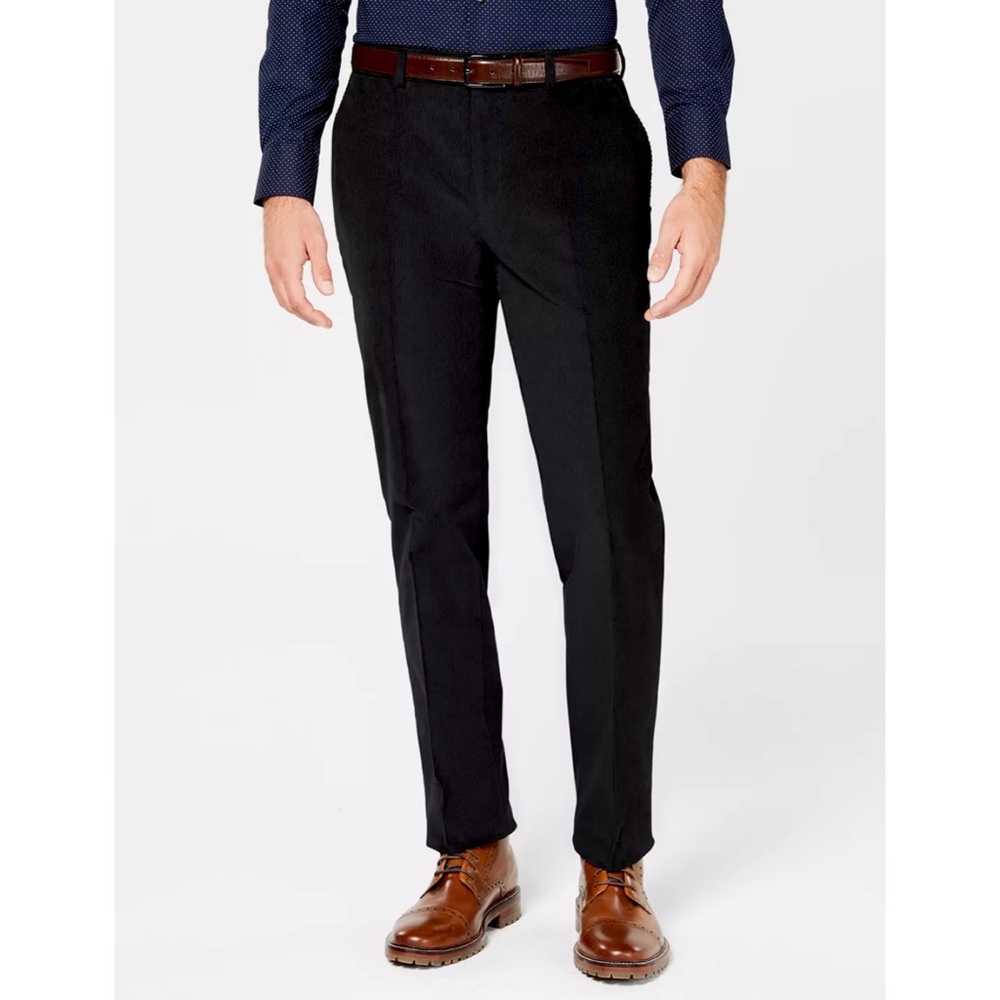 (NWT) BAR III • Black Corduroy Stretch Cotton Slim Fit Dress Pants, W32